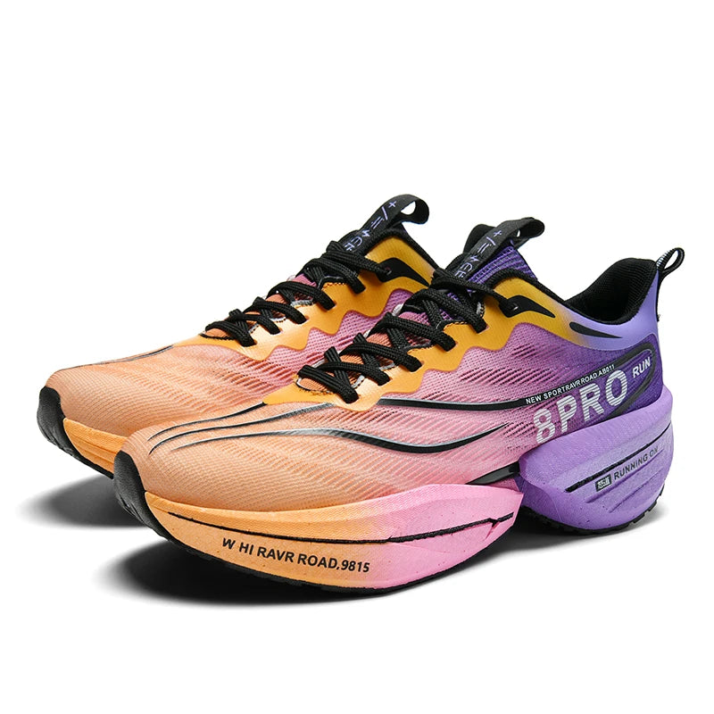 Sneakers da uomo con soletta in carbonio, scarpe sportive da esterno con suola morbida in rete, scarpe da corsa leggere, antiscivolo, casual, da coppia, da tennis