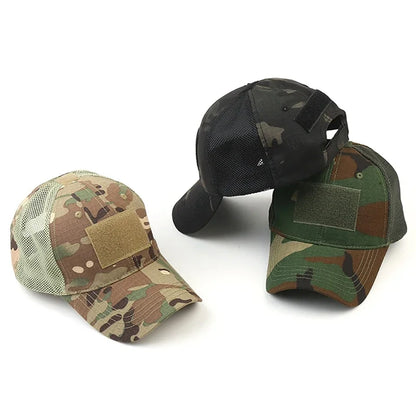 Podesiva kapa Outdoor Multicam kamuflažnog uzorka s mrežicom, taktička snapback kapa za airsoft, ribolov, lov, planinarenje i košarku