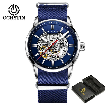 OCHSTIN Automatikuhren für Herren – Luxus, Royal, Leuchtend, Skelett, wasserdicht, mechanisch, modisch – Herrenuhren als Geschenke für Männer
