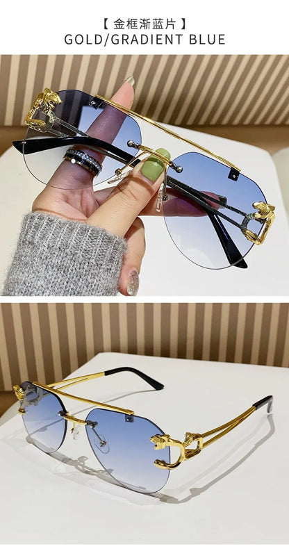 Keret nélküli női napszemüveg, luxus, designer, vintage, UV400, férfi napszemüveg, Lunette, Shades De Soleil, Femme, Gafas De Sol, Mujer, Lentes