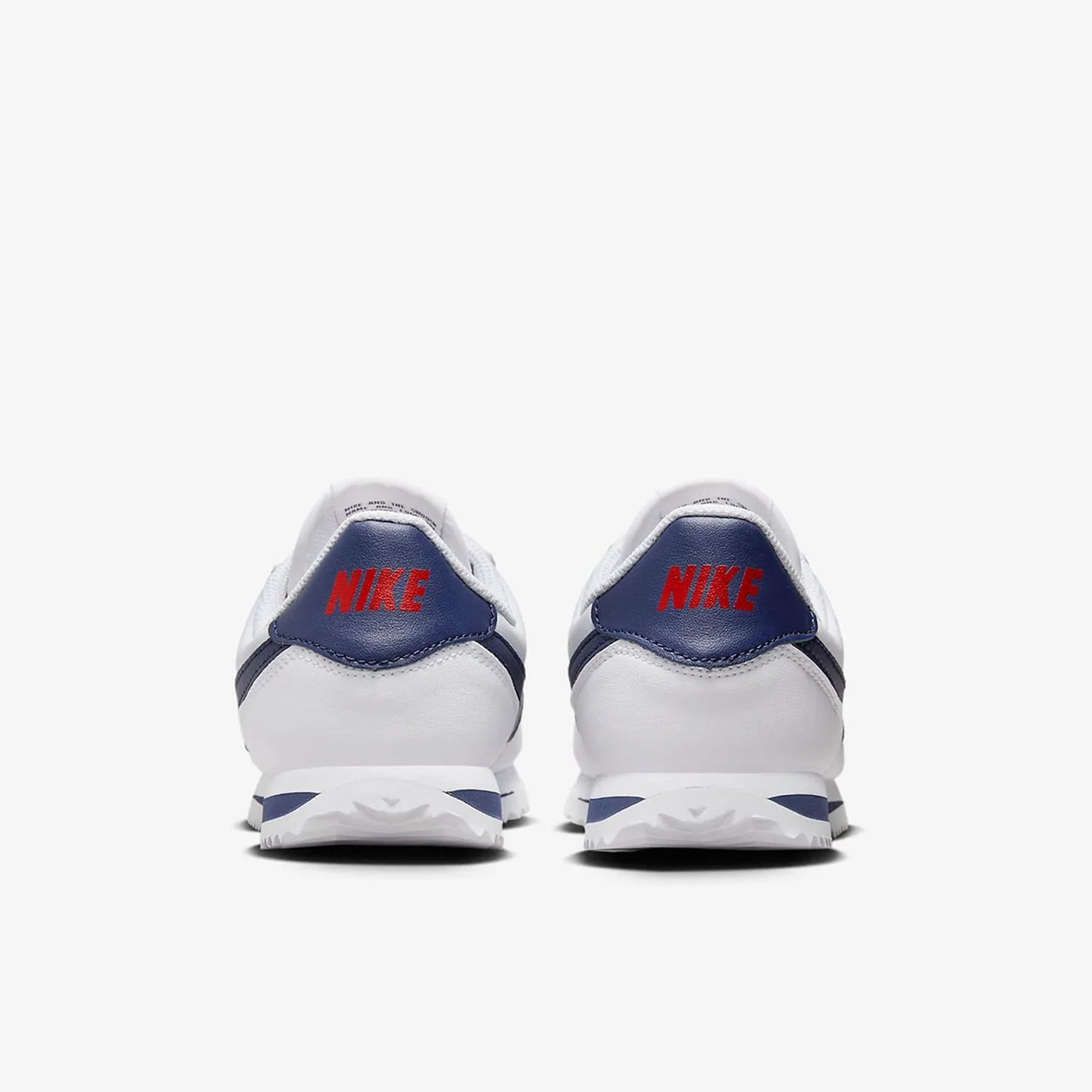 Nike Cortez Basic Sl Synthetic Leather Versatile Trendy Wear-Resistant Low-Top Casual Shoes White and Blue 904764-106