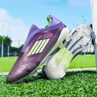 Nouvelles chaussures de football pour hommes, crampons longs antidérapants pour adultes, chaussures de sport pour garçons, crampons d'entraînement en plein air, respirantes et confortables