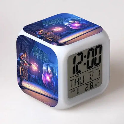 Fortnite-Wecker, niedlich, modisch, im Cartoon-Stil, personalisiert, kreativ, Kawaii, minimalistischer LED-Wecker, Geschenk zum Geburtstag von Freunden