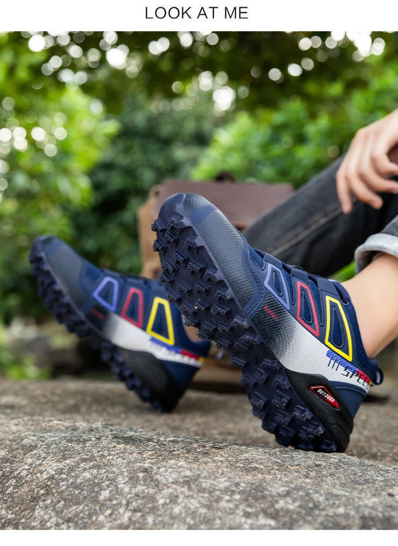 Men's Hiking Shoes Outdoor Sports Lace-Up Hiking Shoes Women's Hiking Sports Non-slip Hunting Tactical Sports Shoes