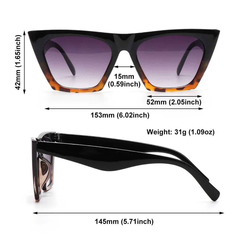 NEW Fashion Square Sunglasses Women Designer Luxury Man/Women Cat Eye Sun Glasses Classic Vintage UV400 Outdoor Oculos De Sol