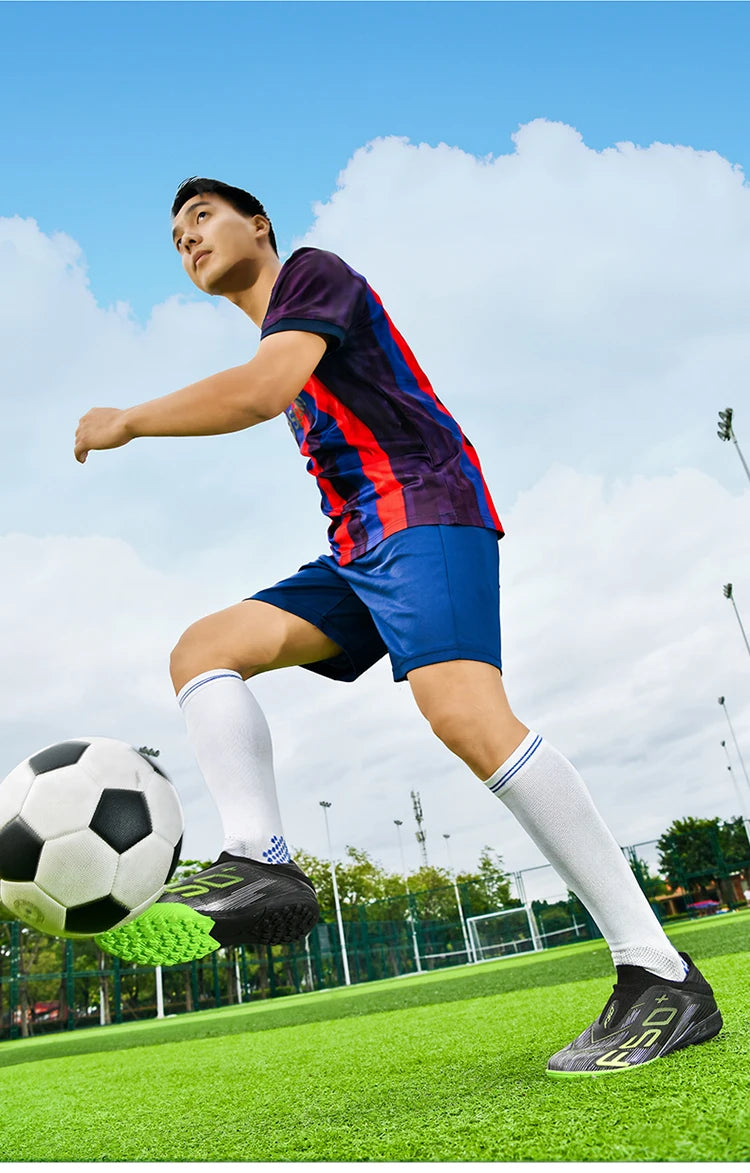 Herren-Fußballschuhe, Rasenstollen, Futsal, bequeme Kunstrasen-Fußballschuhe, Sport, ultraleicht, FG, rutschfest, für den Innenbereich, Erwachsene, rutschfest