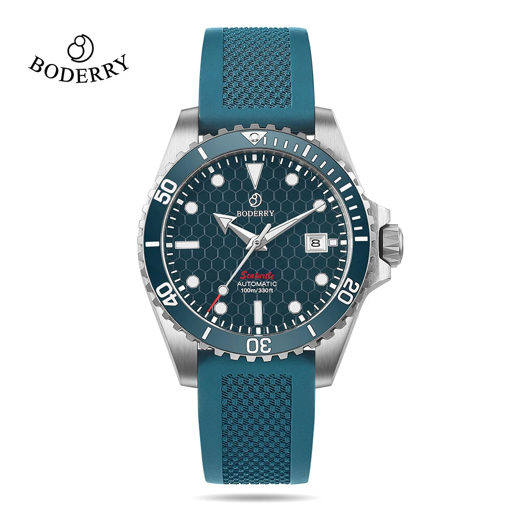 Boderry Seaturtle Titanium Diver Watch Men Luxury Bronze Watches Automatic Mechanical Wristwatch Sport 200M Waterproof Luminous