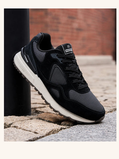 Baasploa Chaussures de marche décontractées pour hommes, baskets tendance en cuir, confortables pour le quotidien, chaussures de style de vie, chaussures de sport classiques