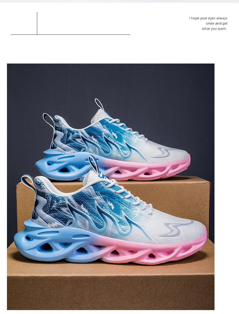 Men Running Shoes Breathable Mesh Sports Shoes Cushion Casual Sneakers Lightweight Comfortable Tennis Shoes Athletic Footwear