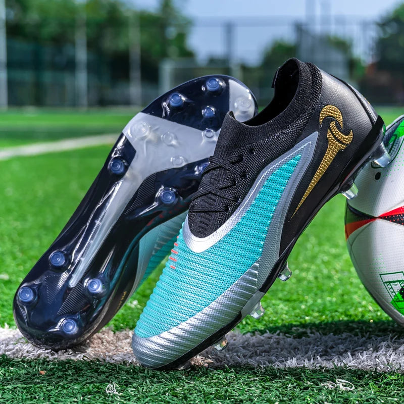 Chaussures de Football pour hommes, crampons de société, bottes professionnelles de terrain de Football en plein air, chaussures d'entraînement sur gazon, baskets à pointes longues