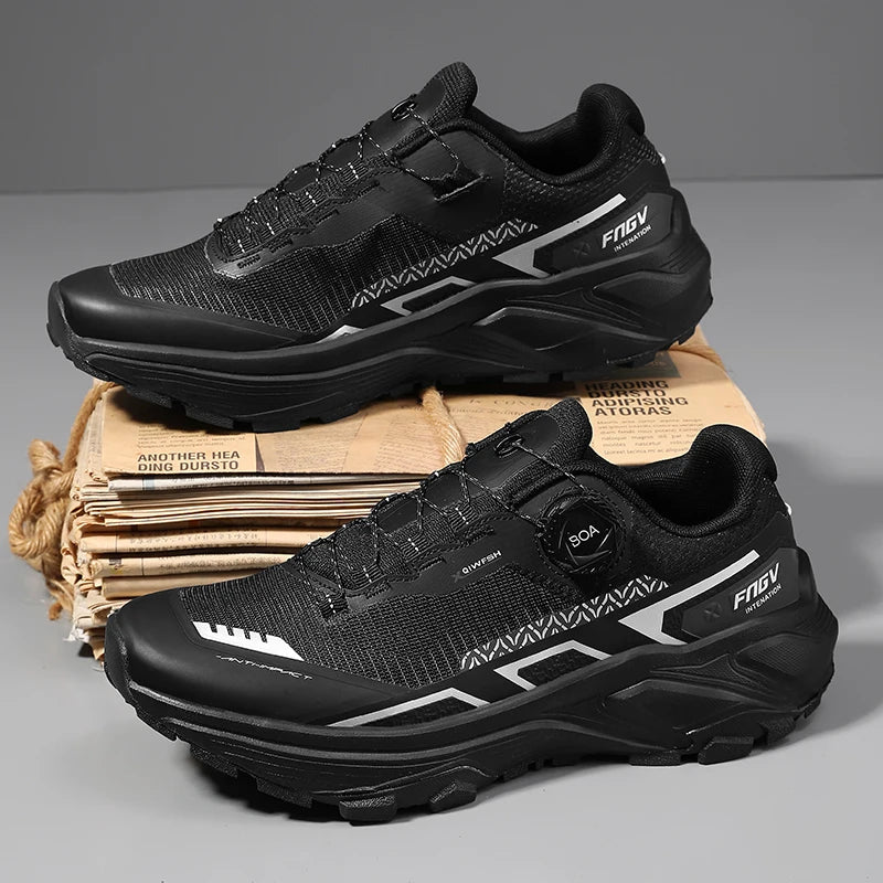 Spring & Summer Men's Running Shoes  Outdoor Hiking,Wear-Resistant Trail Shoes with BOA Closure,Breathable Sports & Casual Style