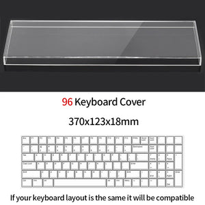 Acrylic Keyboard Clear Protector Case for Mechanical Keyboard, Transparent Keyboard Dust Cover for 60/61/64/96/98/104/108 Key Keyboards & Mouse