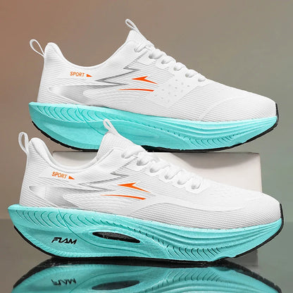 Men Running Shoes Marathon Sports Air Cushion Carbon Board Breathable Lightweight Comfortable Women Outdoor Athletic Sneakers