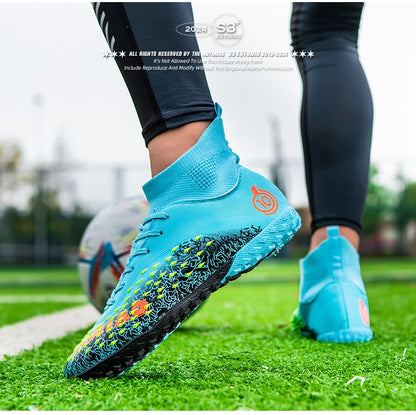 Men Professional Football Shoes Society Cleats Soccer Shoes Original Indoor Football Field Boots Grass Training TF/FG Sneaker
