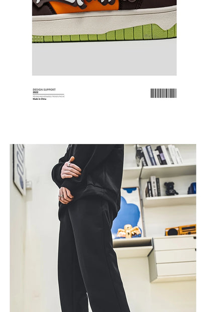 Modne niebieskie designerskie buty do skateboardingu dla mężczyzn, odzież uliczna, hip-hopowe trampki dla mężczyzn, luksusowe trampki na platformie do skateboardingu dla mężczyzn, buty do koszykówki dla mężczyzn