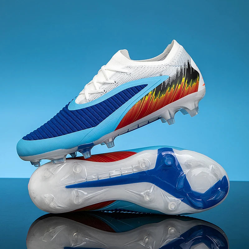 New Men Football Boots Shoes Soccer Match Training Soccer Shoes Non-Slip Cleats Long Spikes FG Ultralight Outdoor Drop Shipping
