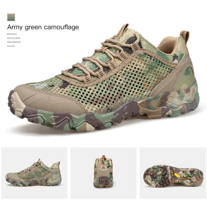 HUMTTO Outdoor Hiking Trekking Mountain Sports Shoes for Men Camping Hunting Walking Breathable Cushioning Man Nonslip Sneakers