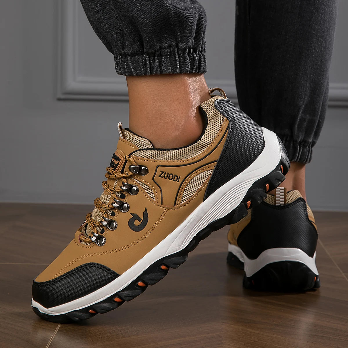 Chaussures de randonnée pour homme - Chaussures de sport de randonnée respirantes - Chaussures de sport ultra-légères pour la randonnée, le camping et la course à pied en plein air - Chaussures de sport antidérapantes
