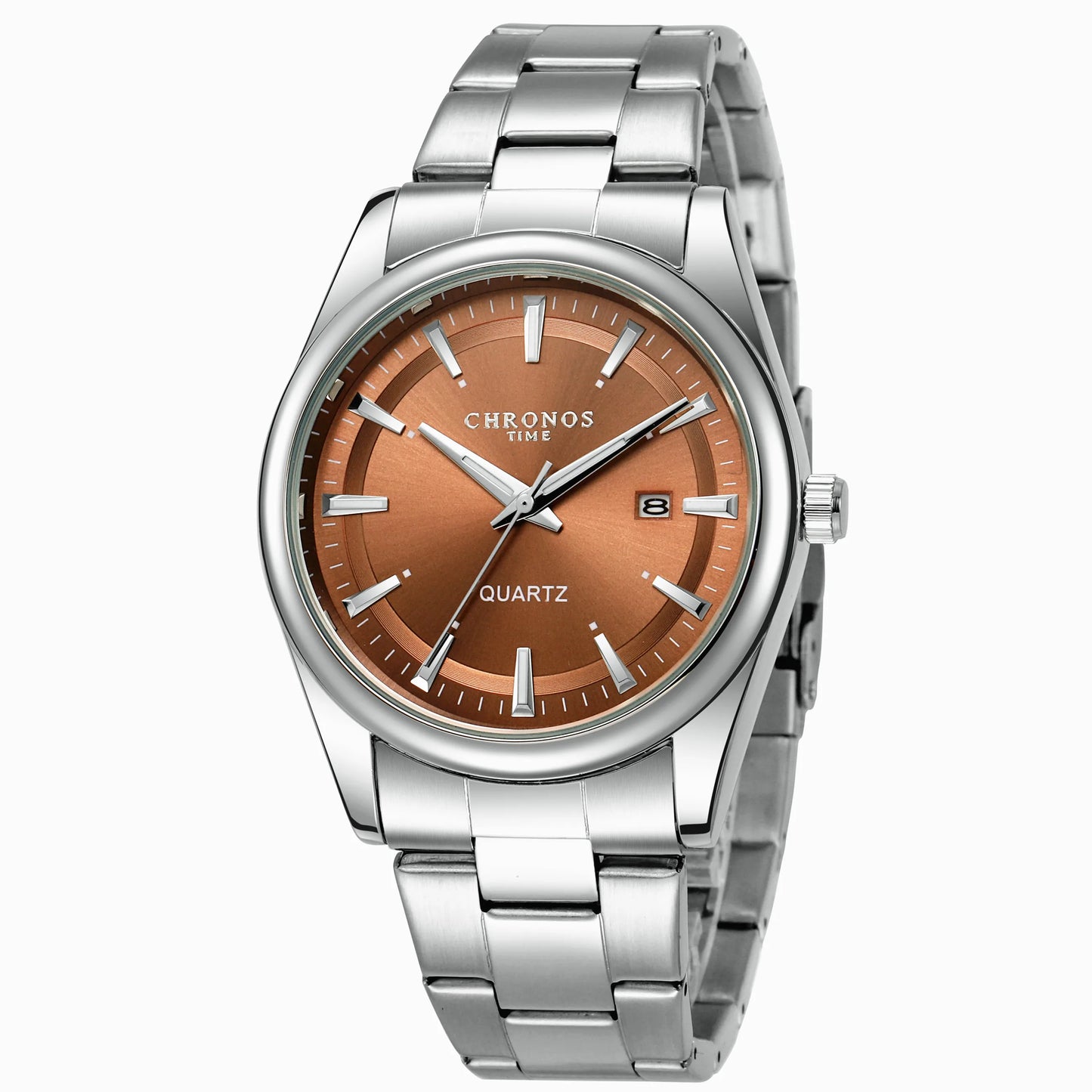 CHRONOS Luxury Quartz Watch for Men Waterproof Date Luminous Wristwatch Stainless Steel Men's Watches Male Clock Sports Reloj