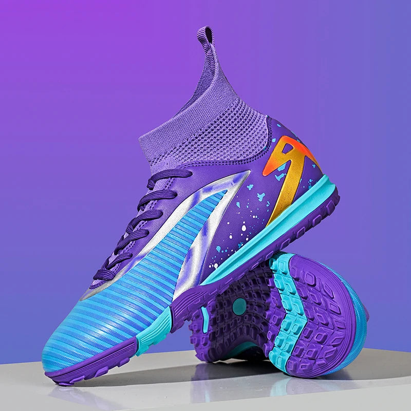 Chaussures de football pour hommes, crampons longs FG / crampons courts TF, antidérapantes, pour terrain naturel et synthétique, entraînement