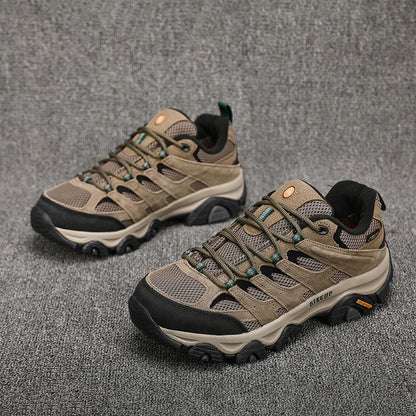 HIKEUP: Zapatillas de senderismo para hombre, de diseño, para escalada y trekking, de cuero, para deportes al aire libre, trabajo y carrera.