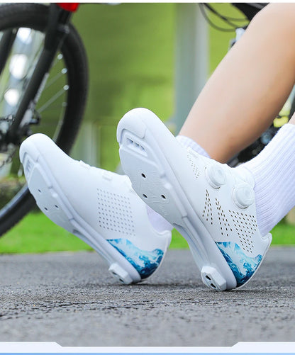 Profesjonalne męskie buty do kolarstwa szosowego, buty rowerowe SPD, podeszwa MTB, płaskie, wyścigowe, szybkie, do jazdy w terenie, obuwie rowerowe górskie, pedały sportowe