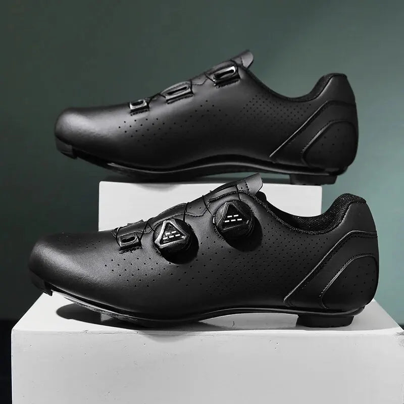 Chaussures de cyclisme VTT pour homme - Chaussures de sport pour vélo tout-terrain et vélo de route - Baskets de cyclisme plates pour la vitesse - Chaussures de VTT - Chaussures à crampons SPD