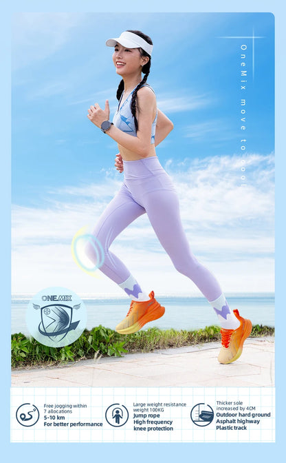 ONEMIX Novos Ténis de Corrida com Amortecimento para Homem, Adequados para Corredores Pesados, com Atacadores, Desportivos, para Mulher, Antiderrapantes, para Atividades ao Ar Livre, Ténis Desportivos Masculinos