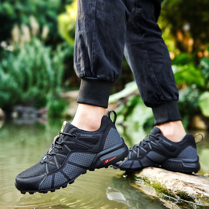 Men Hiking Shoes Outdoor Lightweight Camping Travel Shoes Non-Slip Waterproof Women Large Size Tactical Training Sports Shoes