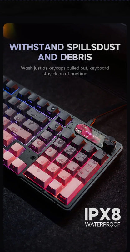 Wired Silent Keyboard Gaming Keyboard Magnetic Mechanical Wired for Pro Gaming Rapid Trigg 8000Hz 128K Rate