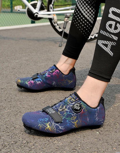 Zapatillas de ciclismo para hombre con cierre automático; zapatillas de ciclismo de carretera; zapatillas deportivas de ciclismo de montaña para exterior; zapatillas de ciclismo de spinning para mujer para interior