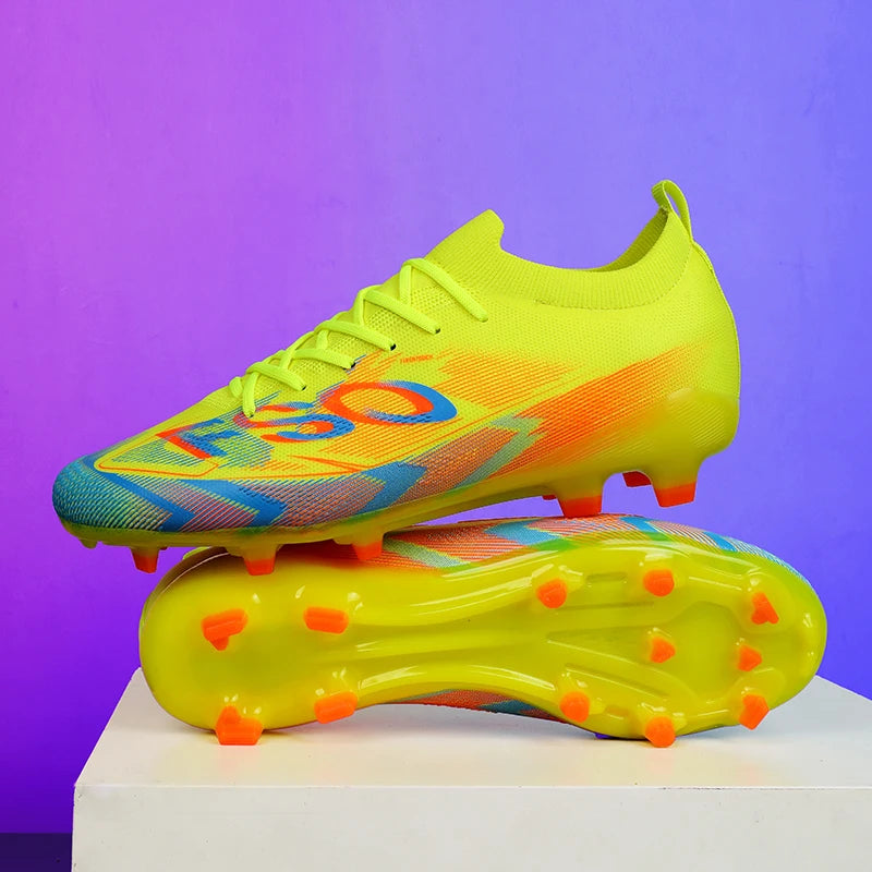 Nouvelles chaussures de football pour hommes, chaussures d'entraînement, crampons longs antidérapants FG, chaussures de football ultralégères, crampons d'extérieur, livraison directe