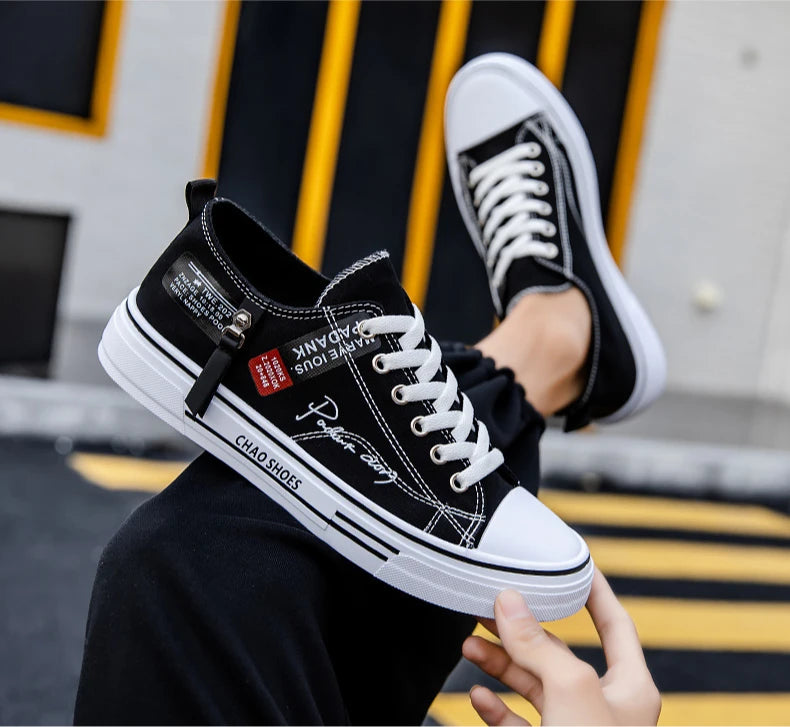 2025 été hommes toile baskets basses décontracté respirant chaussures pour adolescent à la mode léger jeunesse Streetwear confort chaussures
