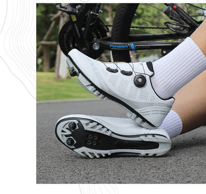 Zapatillas de ciclismo para hombre, bicicletas de carretera, mujer, competición, con cierre automático, velocidad, zapatillas deportivas de ciclismo, zapatillas de ciclismo con calas SPD para mujer