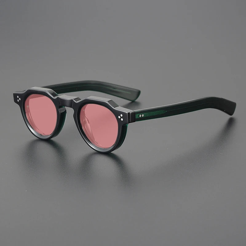 Vintage Polarized Acetate Sunglasses Men Quality Retro Designer Small Sunglasses Women UV400 Handmade Luxury Brand Eyewear