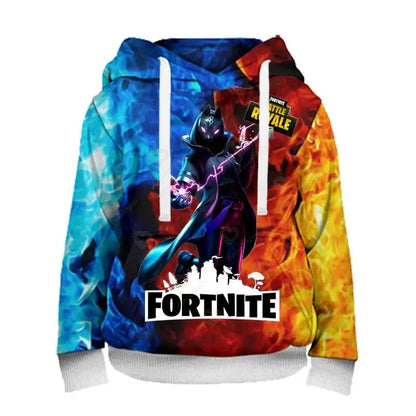 Fortnite Herren-Hoodie, modisches Sweatshirt mit 3D-Print, Battle-Game-Hoodies für Jungen und Mädchen, Hip-Hop, Herren, Freizeit-Oberbekleidung