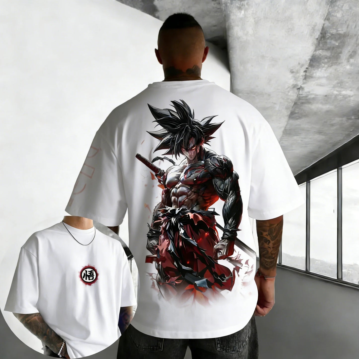 Dragon Ball Anime Oversized Cotton T-shirt 2026 Summer New Goku Printed Unisex Street Hip Hop Loose Casual Short Sleeve Top