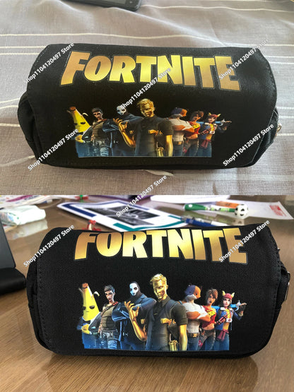 Fortnite Wallet Short Bifold Coin Bag Leather Photo Card Holder Student Wallets Boys Girls Cartoon Print Purses