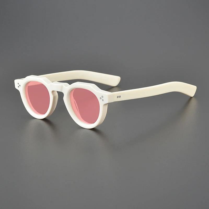 Vintage Polarized Acetate Sunglasses Men Quality Retro Designer Small Sunglasses Women UV400 Handmade Luxury Brand Eyewear