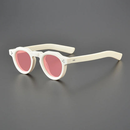 Vintage Polarized Acetate Sunglasses Men Quality Retro Designer Small Sunglasses Women UV400 Handmade Luxury Brand Eyewear