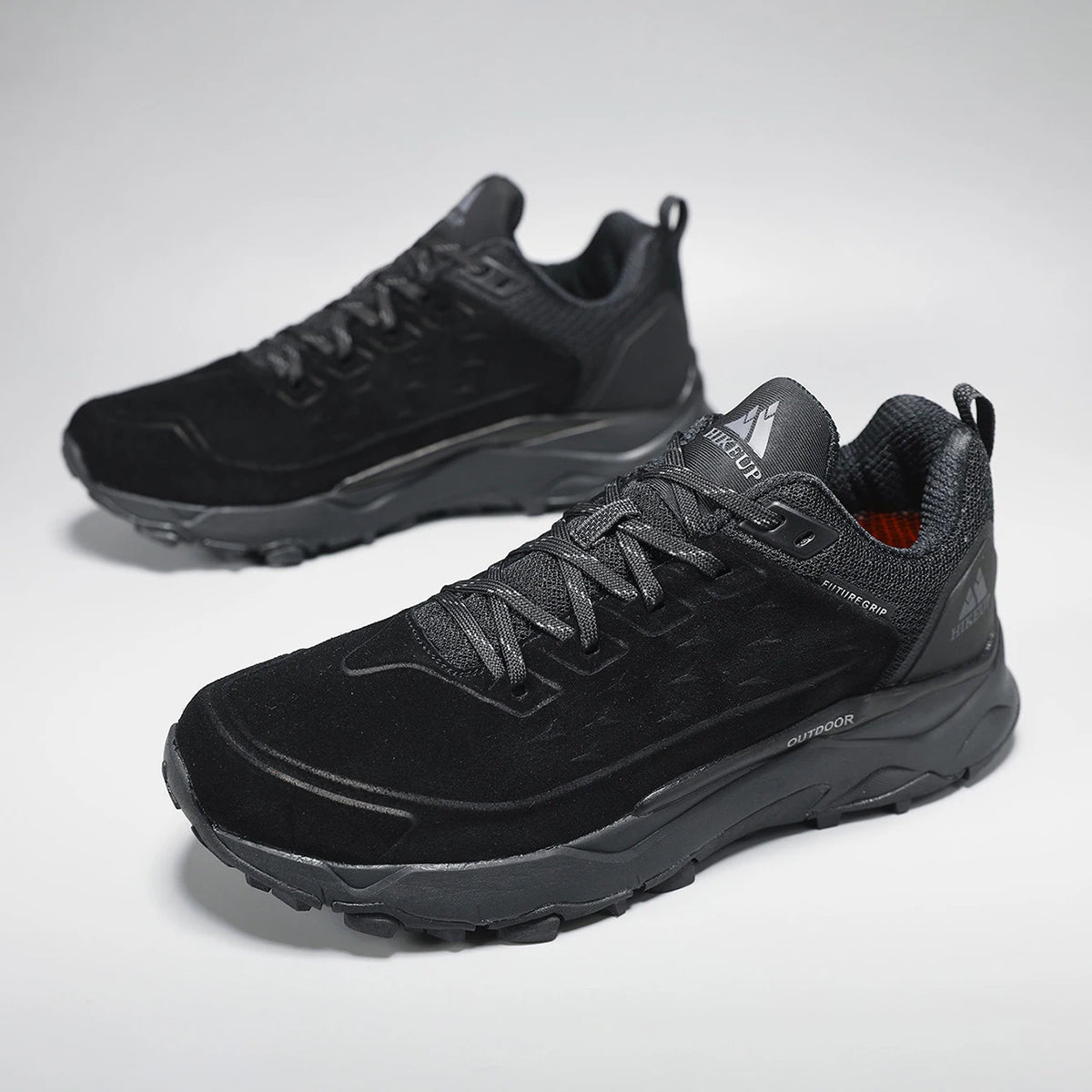 HIKEUP Latest Men's Hiking Shoes Wear-resistant Non-slip Outdoor Sneaker Rock Climbing Trekking Hunting Men Sports Suede Leather