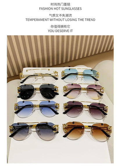 Keret nélküli női napszemüveg, luxus, designer, vintage, UV400, férfi napszemüveg, Lunette, Shades De Soleil, Femme, Gafas De Sol, Mujer, Lentes