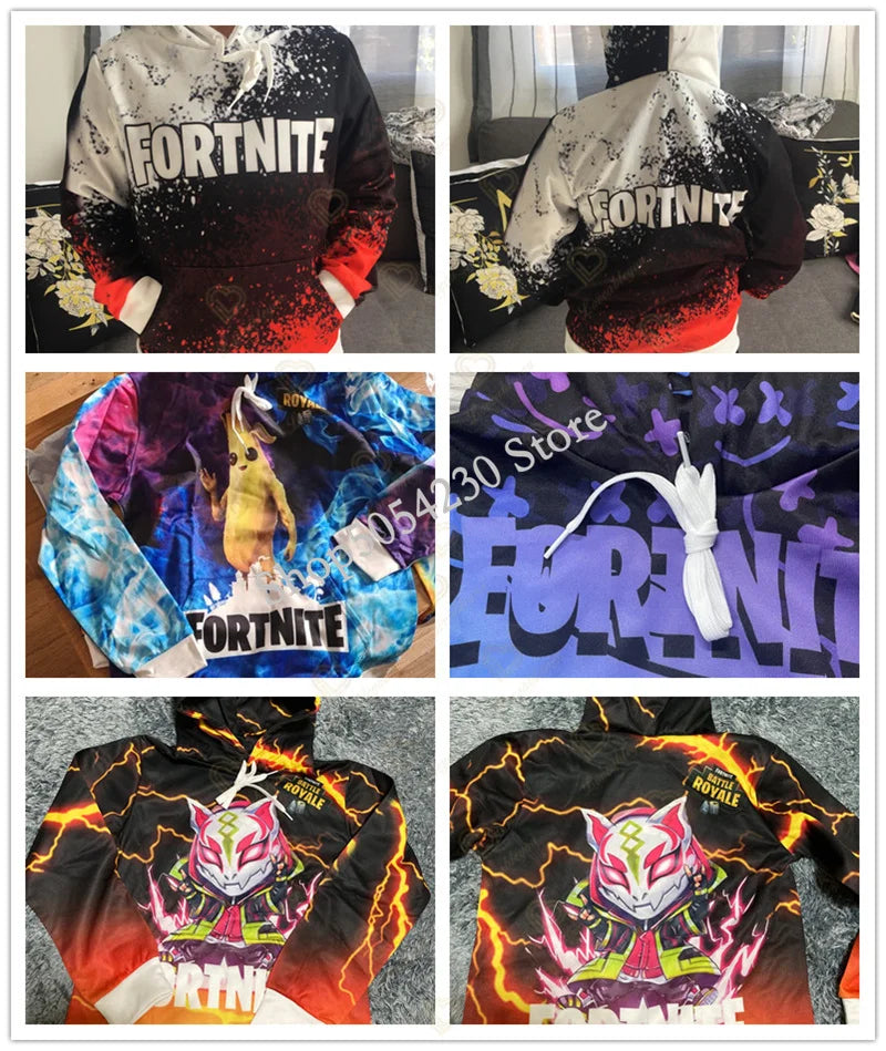 3D-tulostetut laama-aiheiset Fortnite-hupparit Battle Royale -sarjakuvapaidat miehille ja naisille Pelihahmo-huppari teini-ikäisille