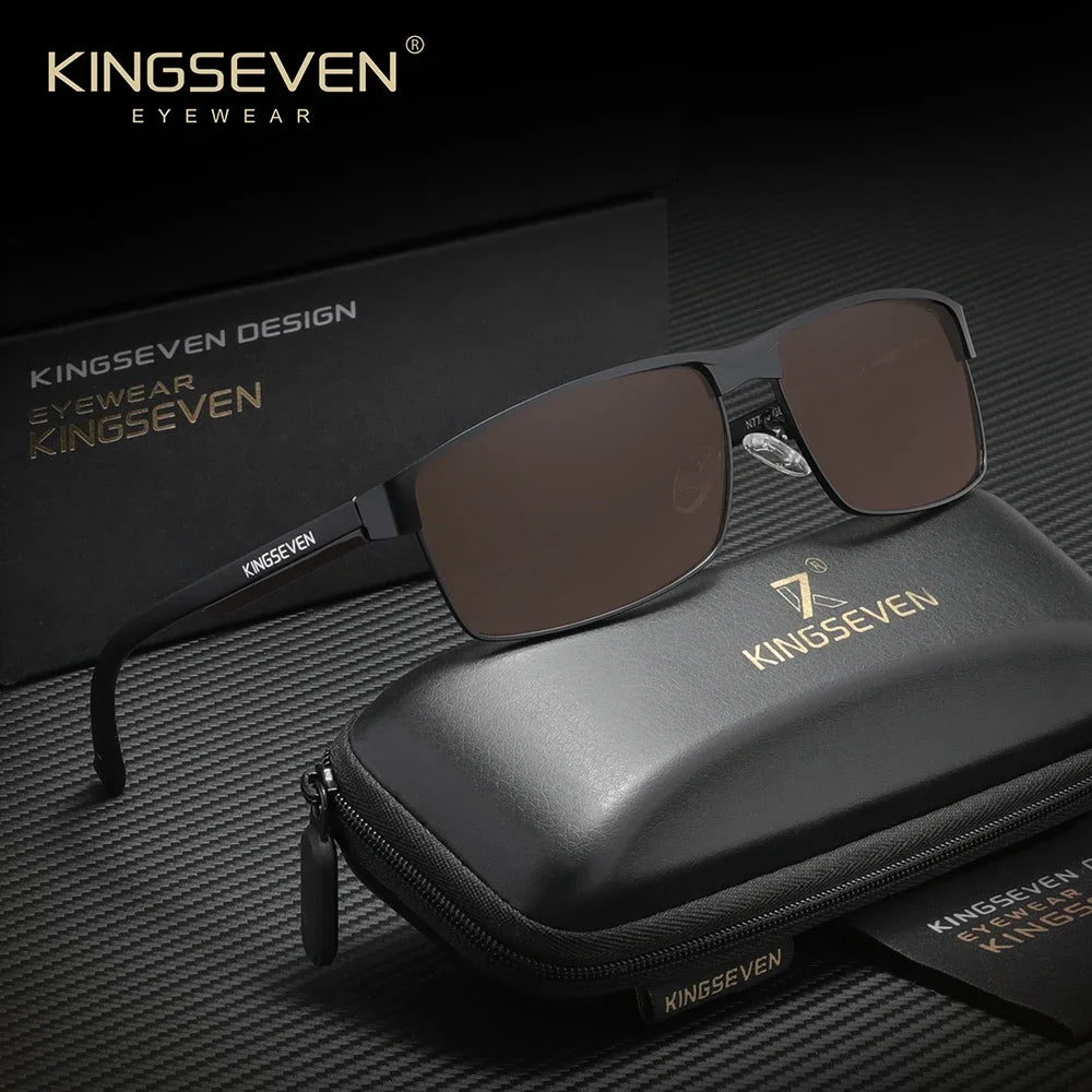 KINGSEVEN Luxury Classical Vintage Unisex Polarized Sunglasses Outdoor Sports Protective Anti-Glare Trendy Driving Eyewear