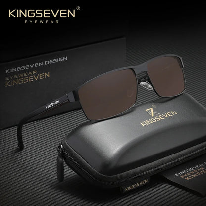KINGSEVEN Luxury Classical Vintage Unisex Polarized Sunglasses Outdoor Sports Protective Anti-Glare Trendy Driving Eyewear