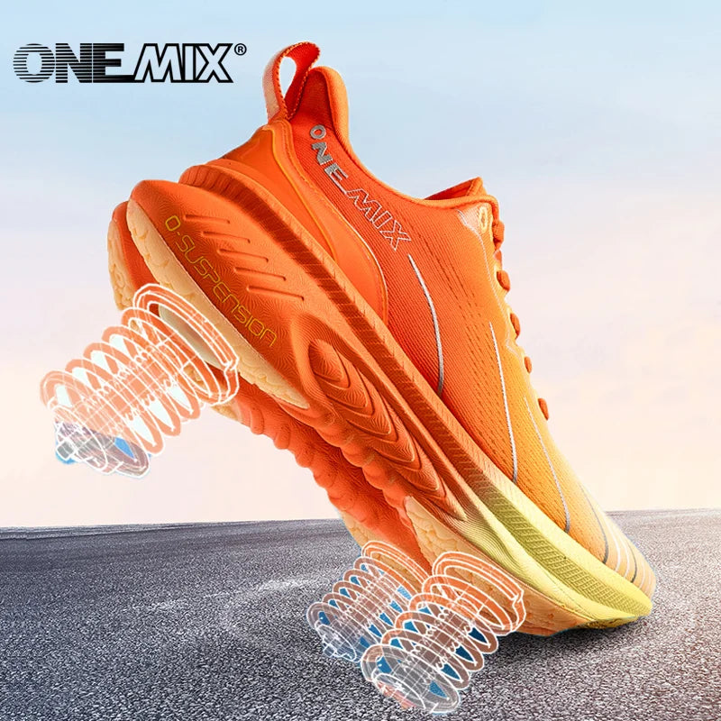 ONEMIX Nye løbesko med polstring til kvinder, efterår/vinter, tunge løbere, snøresko, kvinder, sjippetov, dans, skridsikre udendørs sneakers