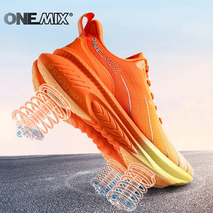 ONEMIX Nye løbesko med polstring til kvinder, efterår/vinter, tunge løbere, snøresko, kvinder, sjippetov, dans, skridsikre udendørs sneakers
