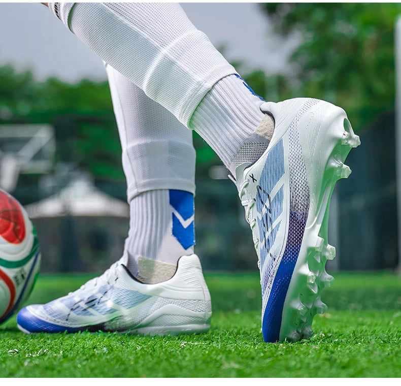 Chaussures de football pour hommes, crampons d'entraînement rapides pour terrain extérieur, chaussures de football à crampons pour terrain synthétique, baskets basses originales unisexes
