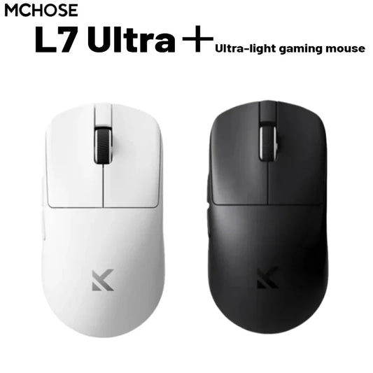 MCHOSE L7 Ultra+ Medium Large Hand Mouse Game E-Sports Paw3950 Wireless Three Mode Lightweight Office Dual-Drive Computer Mouse
