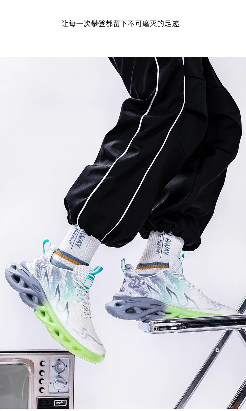 Men Running Shoes Breathable Mesh Sports Shoes Cushion Casual Sneakers Lightweight Comfortable Tennis Shoes Athletic Footwear